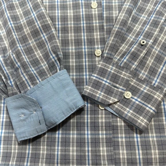 IZOD Button Down Casual plaid shirts for men - Picture 3 of 13